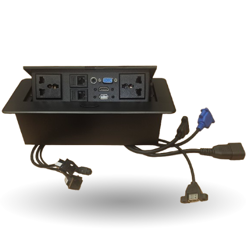 Admore desktop pop up socket with HDMI VGA USB LAN office table Qatar