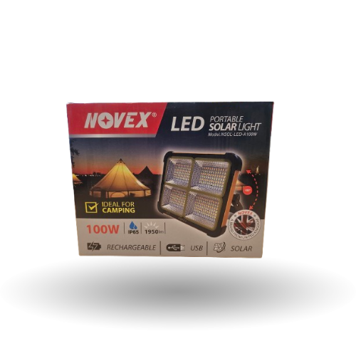 Novex 100W portable rechargeable LED camping flood light Qatar
